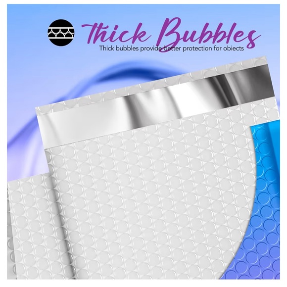 100 Pack Purple/Blue Bubble Mailers 6x10 NWT - Picture 3 of 4